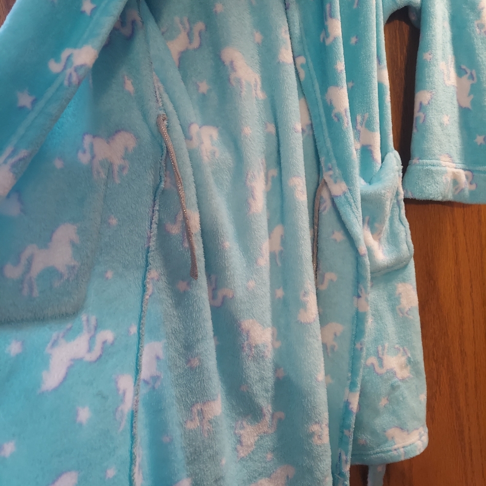 Cozy Unicorn Print Robe 10/12 girls - Picture 12 of 12